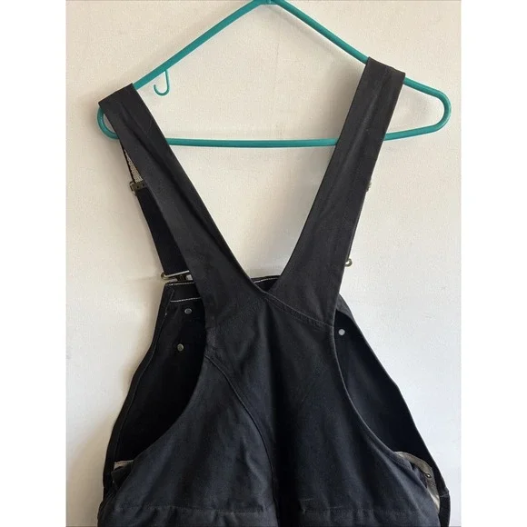 1998 Carhartt R03BLK Duck‎ Bib Overalls 42x30 Black Union Made USA Quilt Lined - Picture 15 of 16